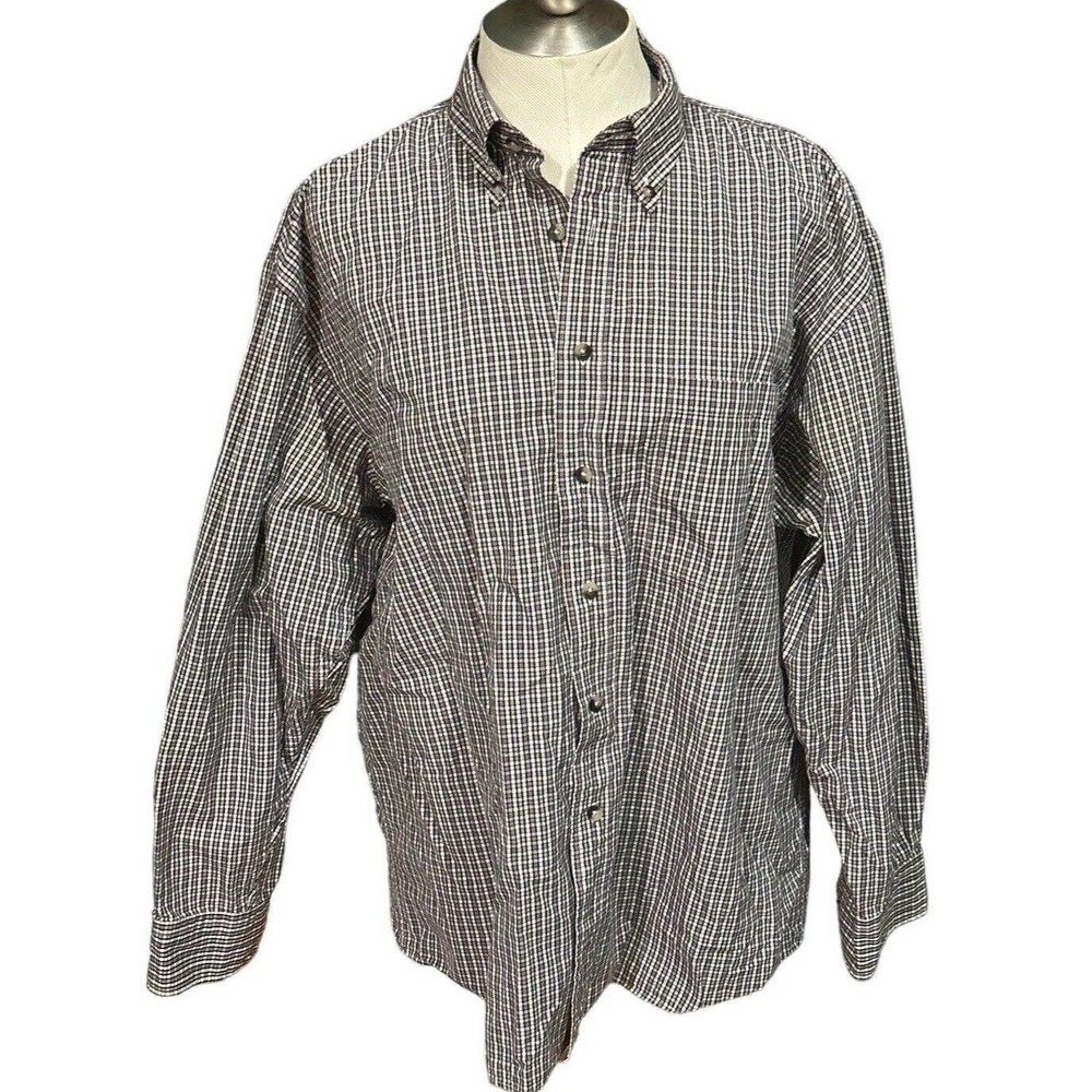 Pendleton Plaid Button Shirt Cotton Longsleeve Size Large EUC